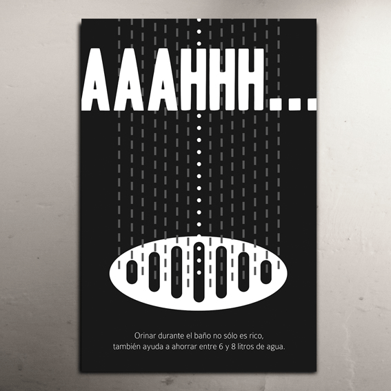 Cartel Ahorro de Agua